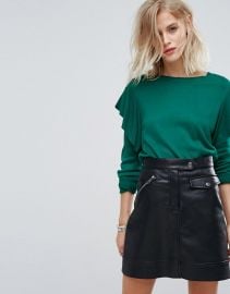 Only Frill Sleeve Sweater at asos com at Asos